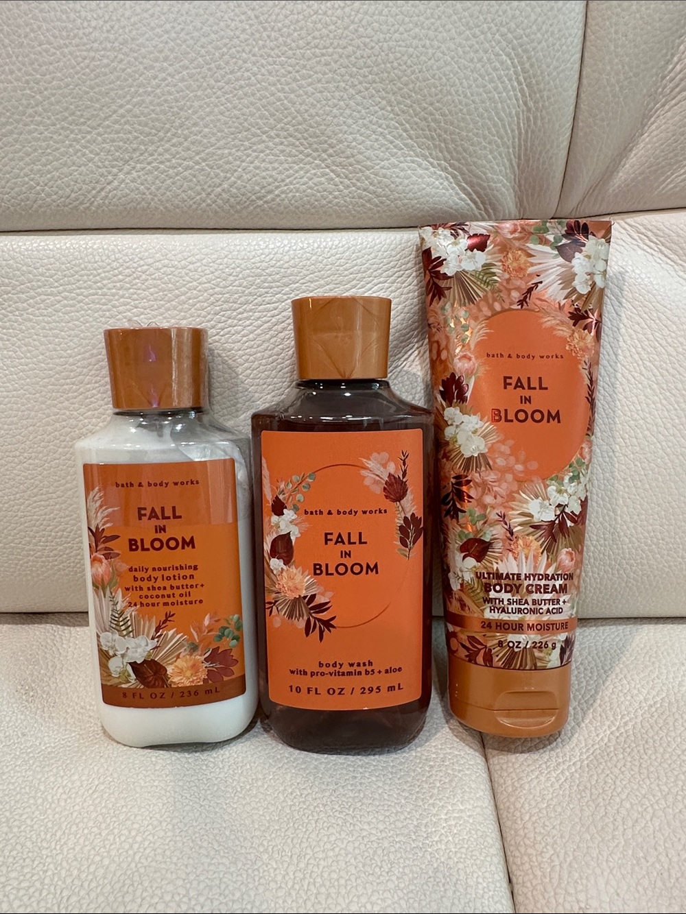 Bath & Body Works Fall in Bloom Body Care Bundle of 3 Pieces Full Size